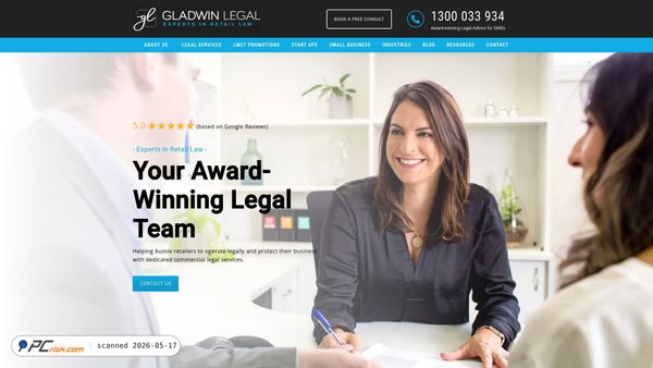 gladwinlegal.com.au screenshot