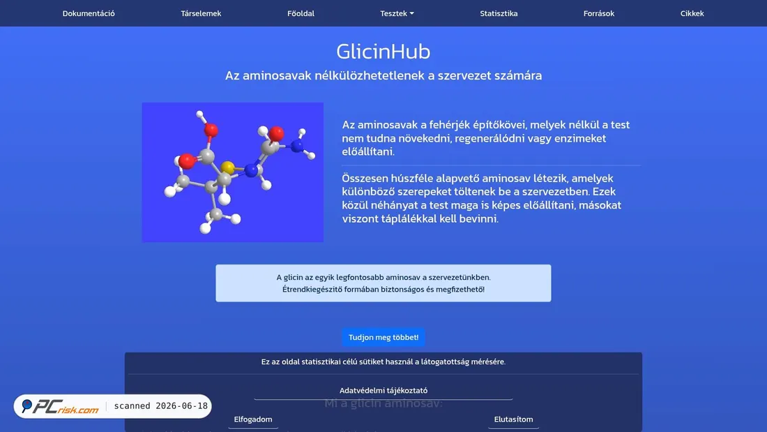 Screenshot of glicinhub.eu