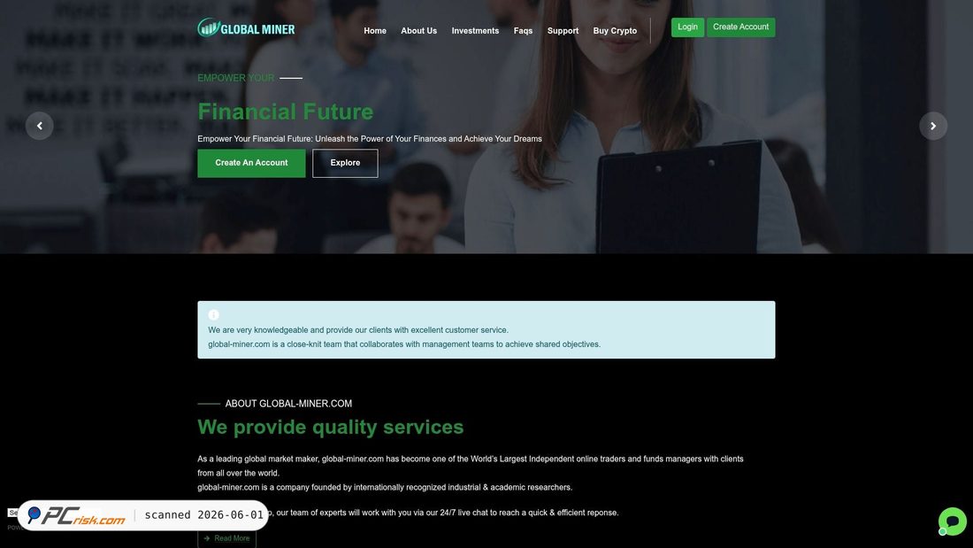 Captura de pantalla de global-miner.com