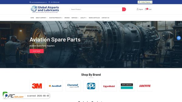 globalairparts.in screenshot