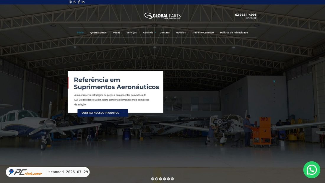Screenshot of globalp.com.br