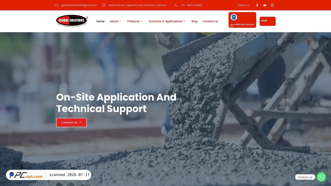 Screenshot of globalsolutionsindia.co.in
