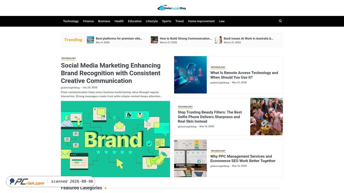 Screenshot of globeinsightblog.com