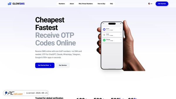 glowsms.com screenshot