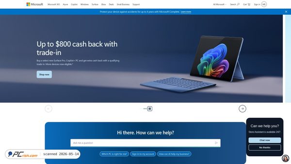 go.microsoft.com screenshot