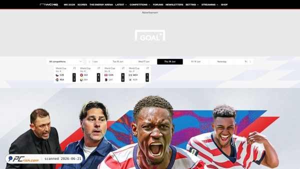 goal.com screenshot