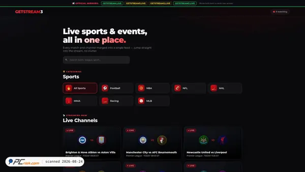 goal1.live screenshot