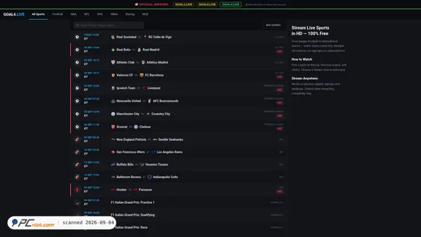 goal1.live Screenshot