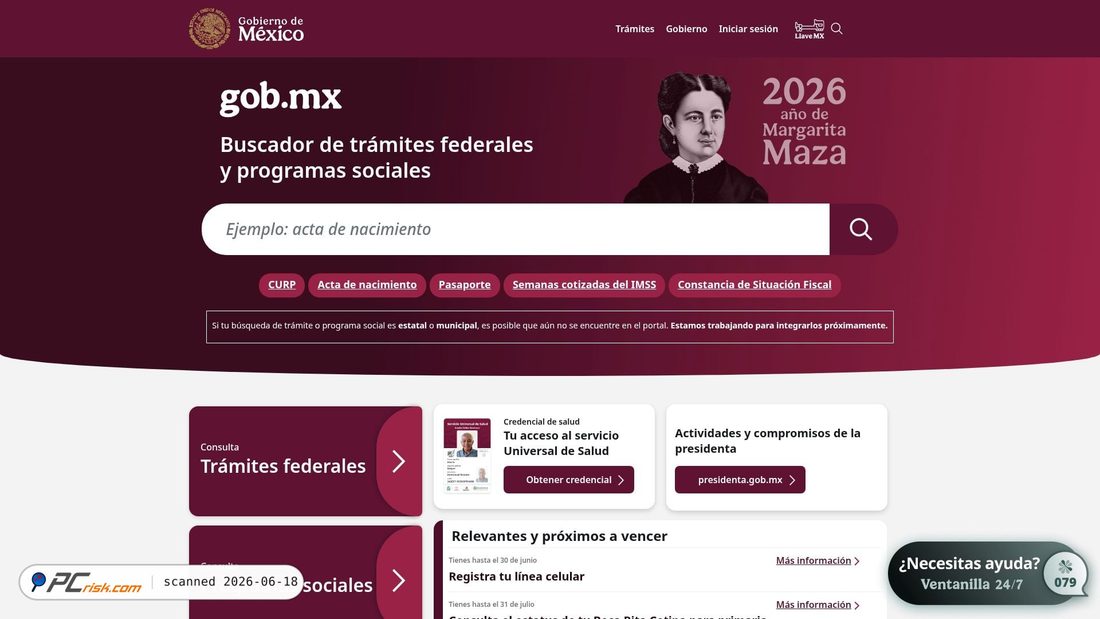 Screenshot of gob.mx