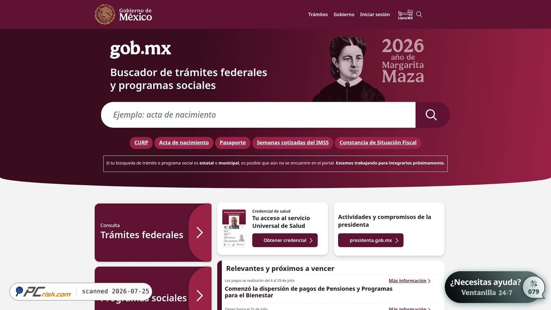 Screenshot of gob.mx