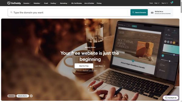 godaddy.com screenshot