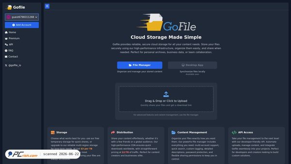 gofile.io screenshot