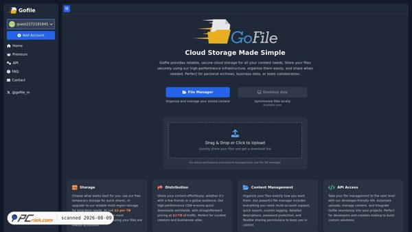 gofile.io screenshot