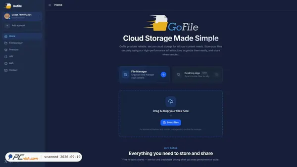 gofile.io screenshot