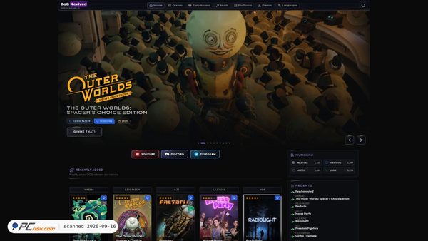 Screenshot van gog-rev.com