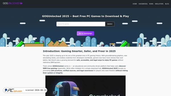 Screenshot di gogunlocked.store