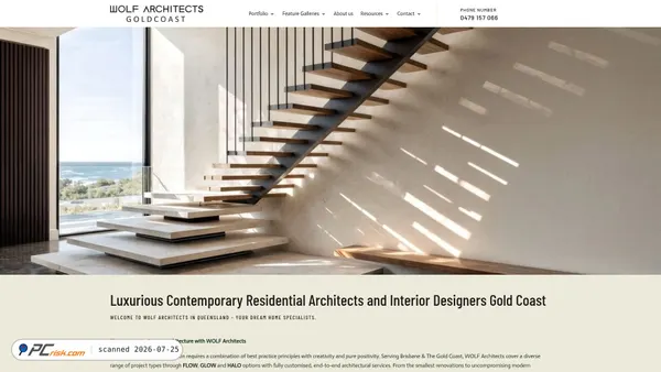 goldcoast.wolfarchitects.com.au screenshot
