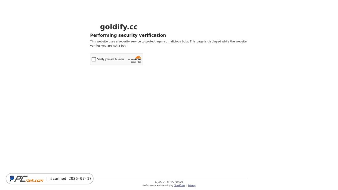 Screenshot of goldify.cc
