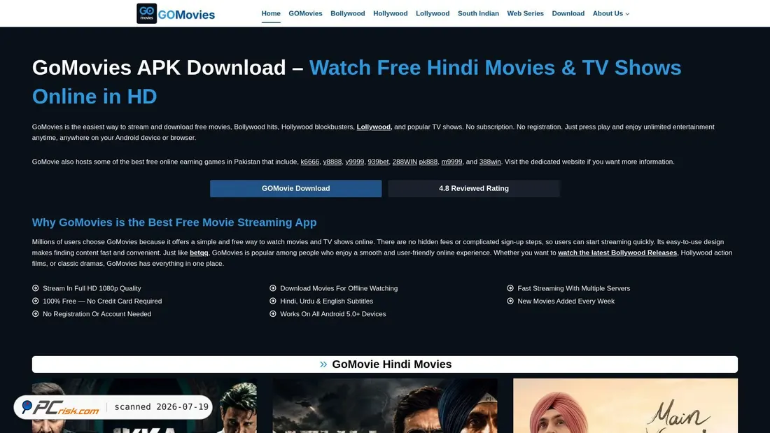 Screenshot of gomovie.onl