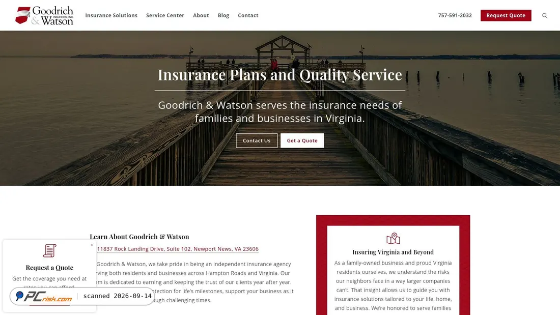 Captura de pantalla de goodrichwatson.com