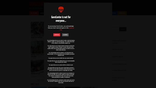 gorecenter.com screenshot