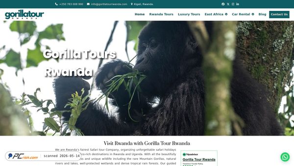 gorillatourrwanda.com screenshot