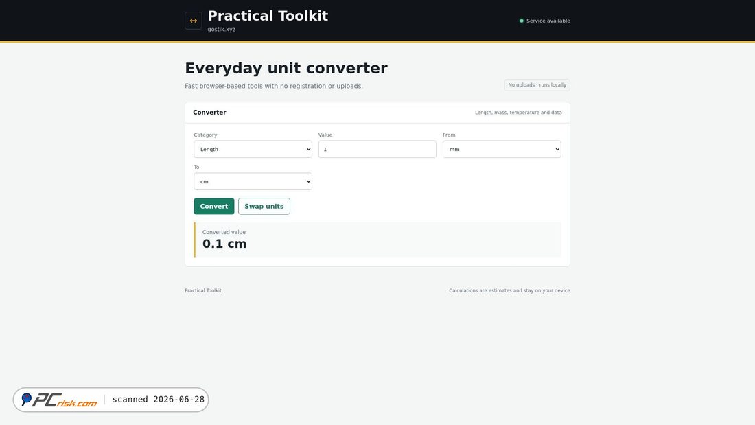 Screenshot of gostik.xyz
