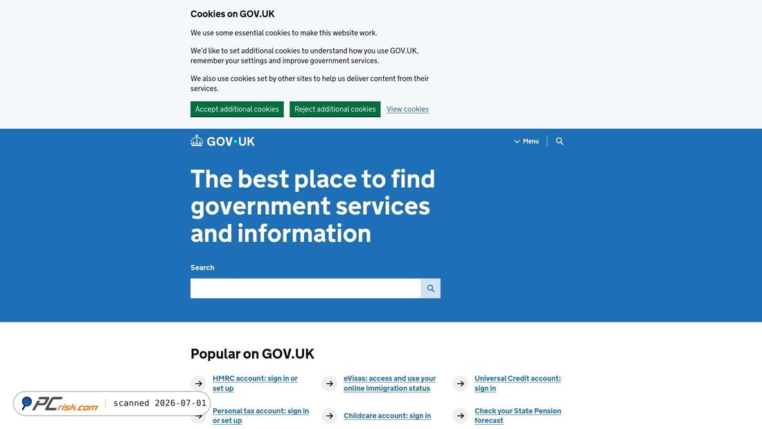 Captura de pantalla de gov.uk