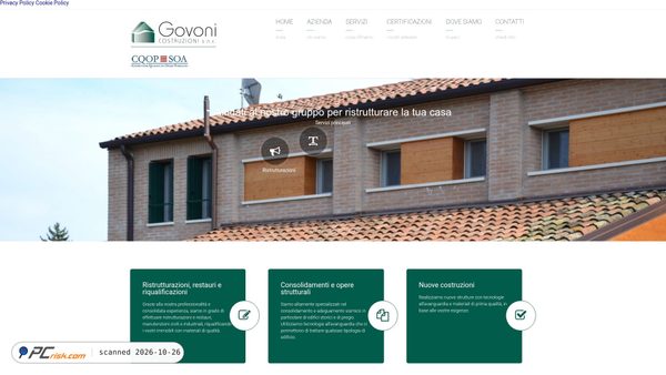 Screenshot di govonicostruzioni.it