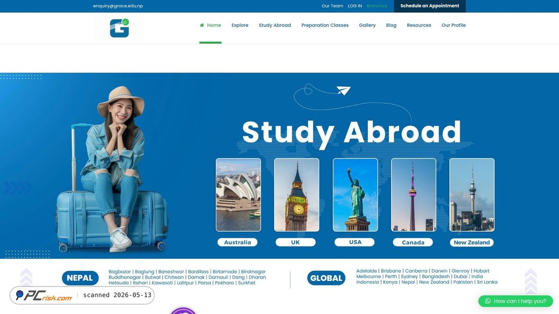 Screenshot of graceintlgroup.com