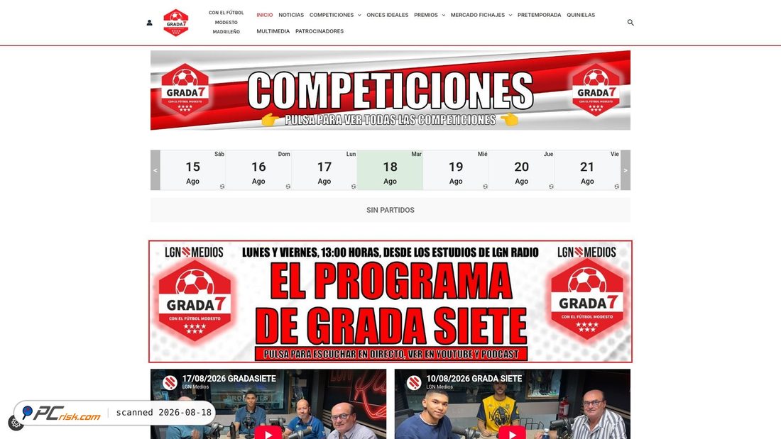 Screenshot di gradasiete.com