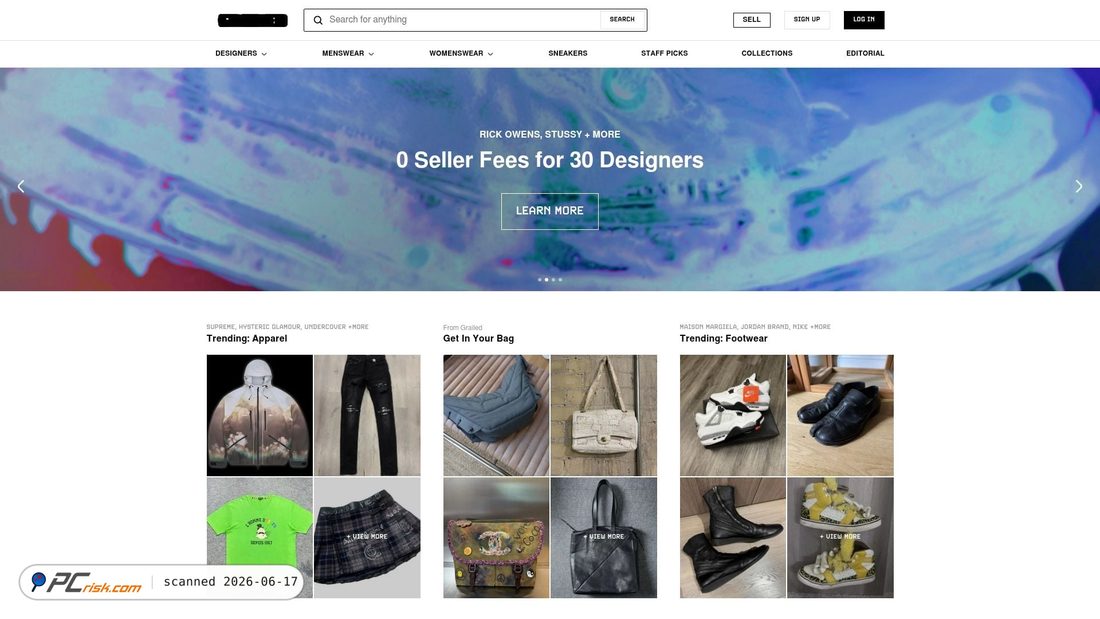 Screenshot von grailed.com