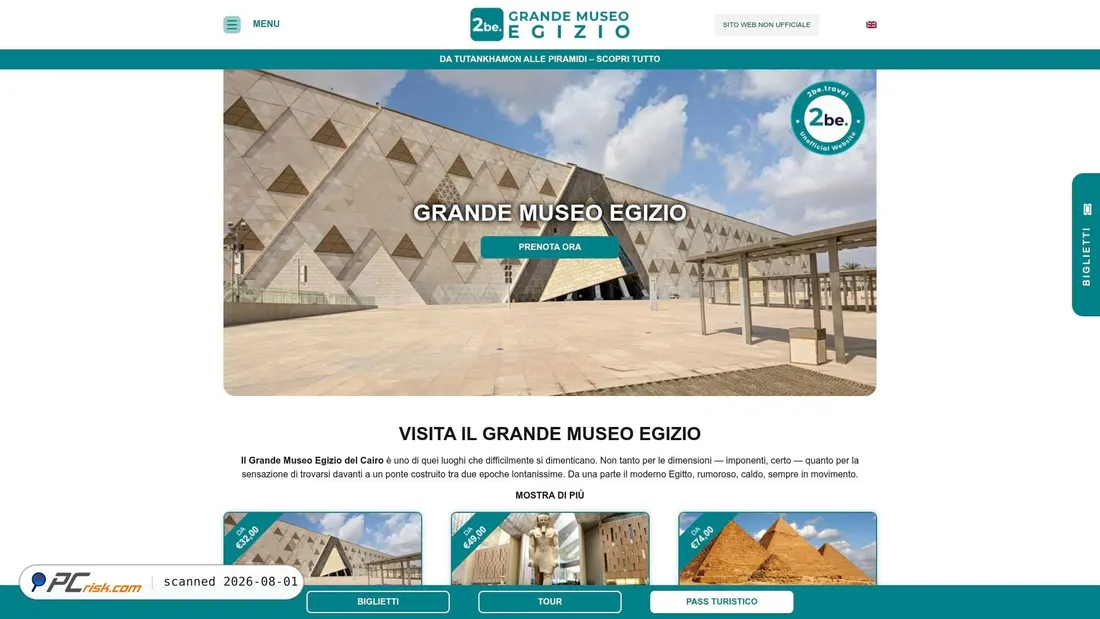 Screenshot of grande-museo-egizio.it