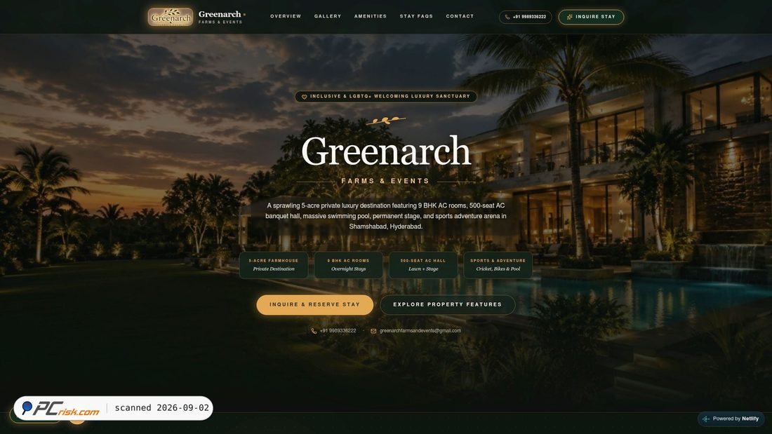 Screenshot von greenarchstay.com