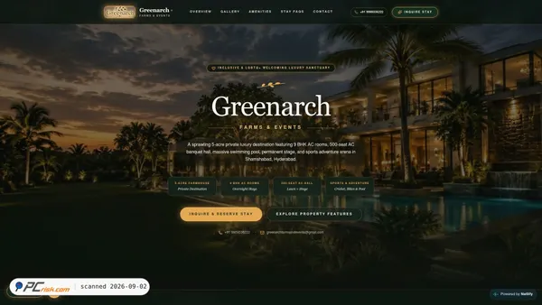 Screenshot van greenarchstay.com