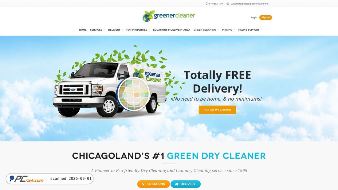 Screenshot van greenercleaner.net