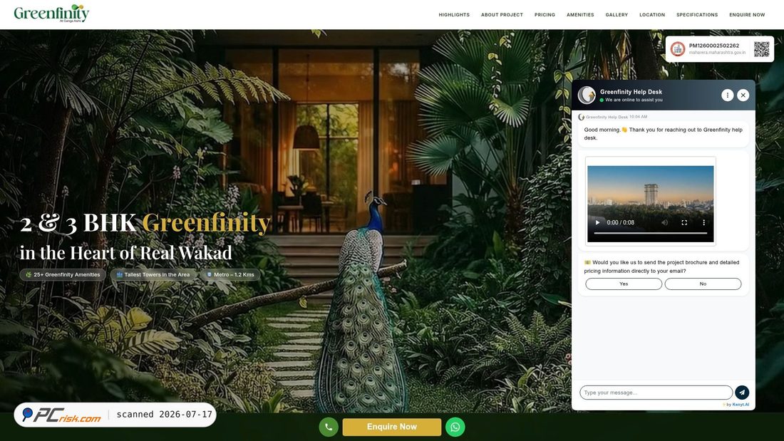 Screenshot of greenfinityatwakad.com