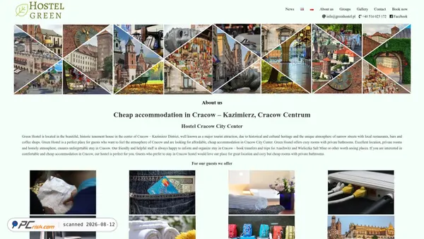 greenhostel.pl screenshot