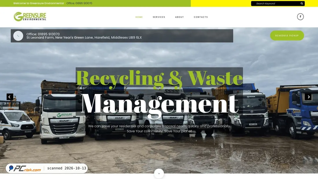 Screenshot di greensureenvironmental.co.uk