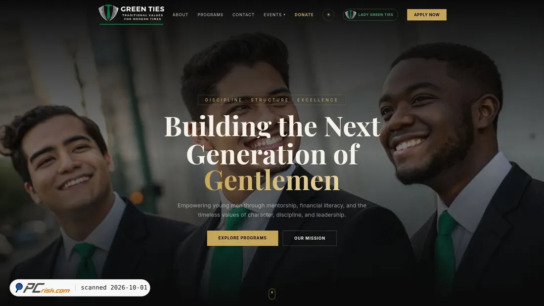 Screenshot of greenties.org