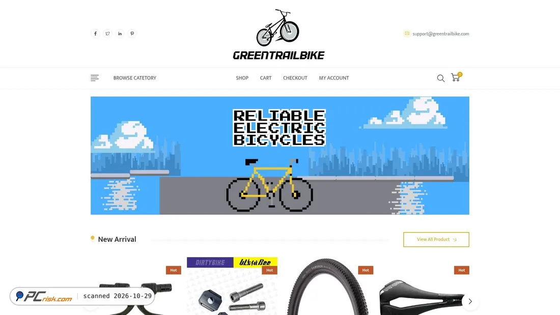 Screenshot von greentrailbike.com