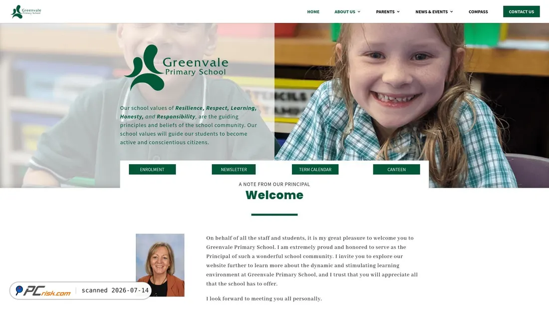 Screenshot of greenvaleps.vic.edu.au