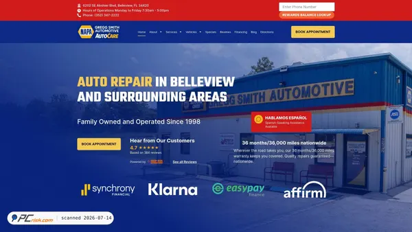 greggsmithautomotive.com screenshot