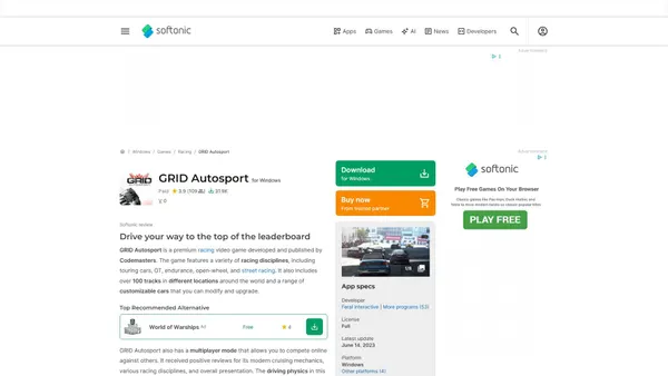 Captura de grid-autosport.en.softonic.com