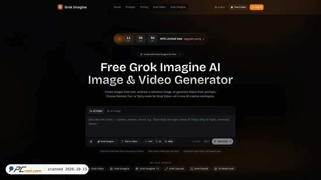 Zrzut ekranu grokimagineai.io