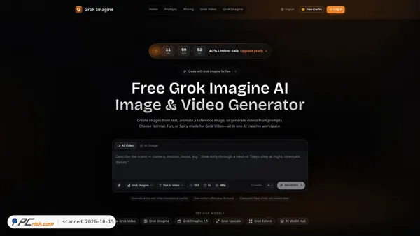 Captura de grokimagineai.io