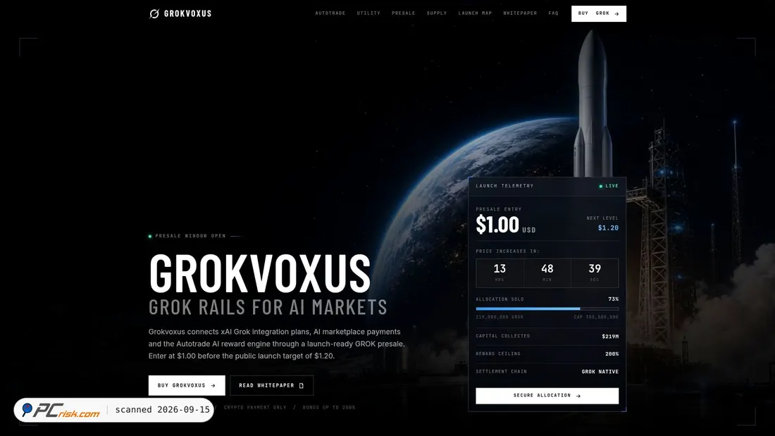 Capture d’écran de grokvoxus.com