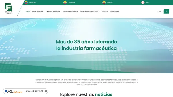 Captura de grupofarma.com