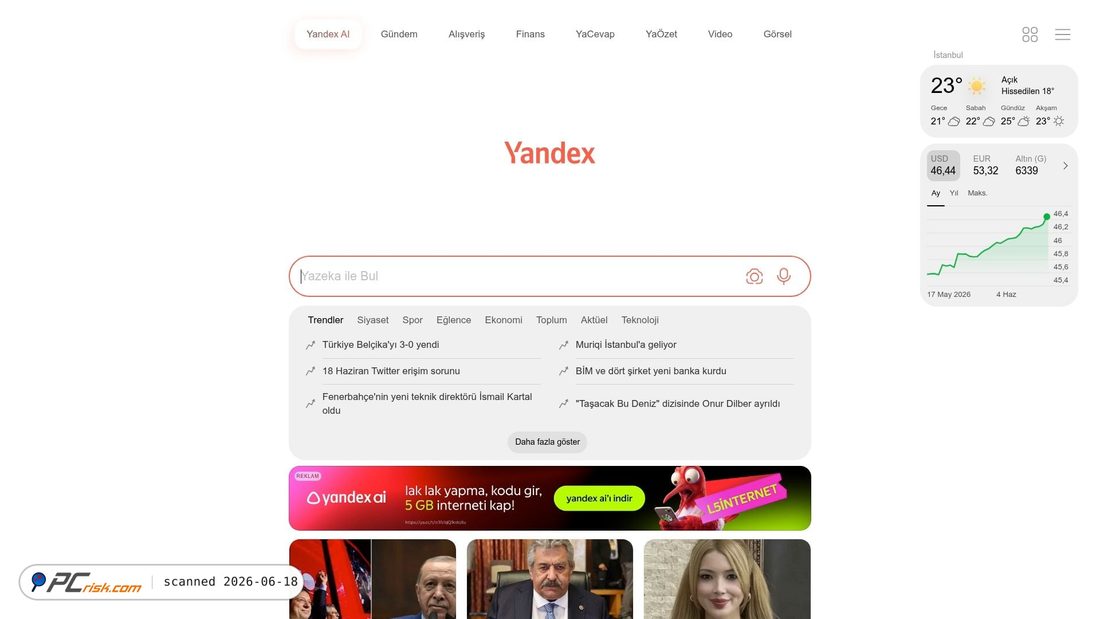 Screenshot of gs.yandex.com.tr