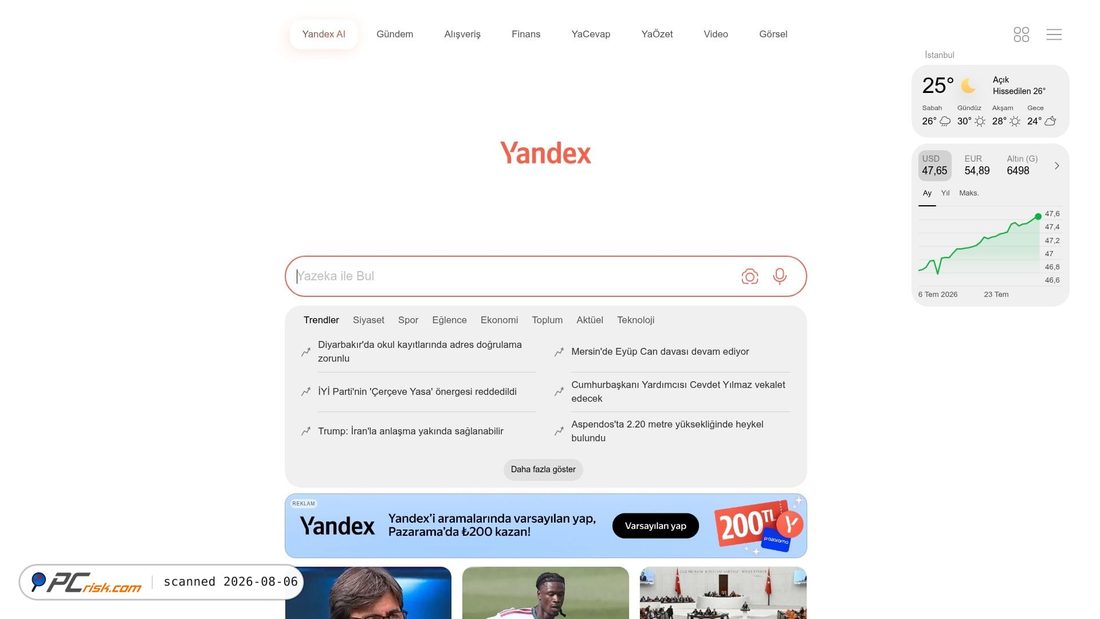 Zrzut ekranu gs.yandex.com.tr